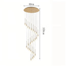 Modern Crystal Pendant Light With Adjustable Height