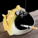 GobekUsa Bulldog Sunglasses Ceramic Ashtray - Smoking Accessories, Weed Ash Tray, Home Decor Gift