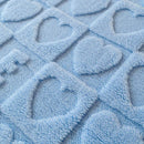 GobekUsa Heart Shaped Cut Flowers Flannel Fleece Blanket
