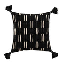 GobekUsa Black Ivory Mustard Tassel Woven Cushion Cover for Home Decoration