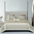 GobekUsa Cotton Flowers Embroidery Bedding Set with Soft Silky Finish