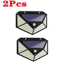 GobekUsa 100 LED Solar Wall Lights Outdoor with PIR Motion Sensor for Garden Street Security