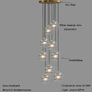 GobekUsa Clear Glass Ball Pendant Light Chandelier for Living Room Dining Room Home Decor