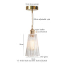 GobekUsa Green Glass LED Pendant Light Fixture - Modern Nordic Hanging Lamp