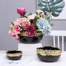 GobekUsa Golden Edge Succulent Flower Pot Vase - Indoor Ceramic Planter Pot