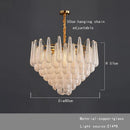 GobekUsa Gold Glass Pendant Light for Dining Table & Hotel, Modern Foyer Ceiling Lamps
