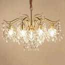 GobekUsa Gold Crystal Ceiling Chandelier for Bedroom Dining Living Room