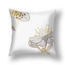 GobekUsa Ginkgo Leaves Print Sofa Pillowcase 45x45cm Modern Nordic Chair Cushion Cover