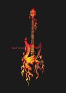 Abstract Electric Guitar Canvas Print - Music Wall Art by GobekUsa