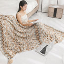 GobekUsa Bohemian Knitted Oat White Tassel Blanket - Home Office Air Conditioning Nap Decor