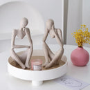 GobekUsa Abstract Thinker Woman Figurine Resin Sculpture Modern Art Decor Craft Ornament