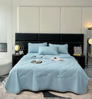 GobekUsa Cool Feeling Ice Silk Summer Quilt Set Queen - Comforter, Fitted Sheet, Pillowcase