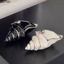 GobekUsa Conch Ashtray: Silver Plated, Windproof Ceramic, Smoking Accessories, Home & Office ******************************************************************************/