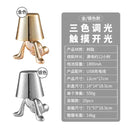 GobekUsa LED Golden Boy Table Lamp | Rechargeable Resin Night Light for Bedroom Decor