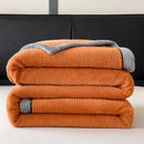 GobekUsa Carved Velvet Blanket: Soft, Warm Sofa Throw for Autumn & Winter
