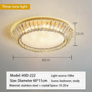 GobekUsa Gold Crystal Glass LED Ceiling Light for Dining Living Room