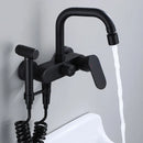 GobekUsa Dual Hole Kitchen Mixer Tap Black Brass Chrome Kitchen Faucet