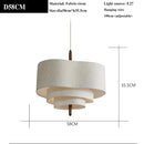 GobekUsa Japanese Fabric Chandelier Retro Style Pendant Light for Living Room, Bedroom, Restaurant, Hotel