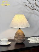 GobekUsa Ceramic Jar LED Table Lamp for Zen Art Decor in Living Room