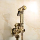 GobekUsa Gold Brass Hand Held Bidet Shattaf Shower Head Set