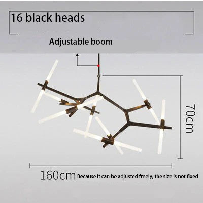 GobekUsa LED Chandelier: Modern Gold Black Ceiling Pendant for Kitchen Dining Living Bedroom, photo 20 of 20