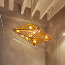 GobekUsa Angular Diamond Glass Chandelier Ceiling Light for Home Decor
