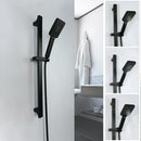 GobekUsa Black Shower Slider Adjustable Rail Set 3 Functions Simple Style 1.5M Hose