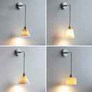 GobekUsa Ceramic LED Wall Light with Pull Chain Switch - Nordic Design
