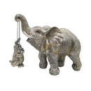 GobekUsa Golden Silver Elephant Swing Statue Home Decor Animal Sculptures
