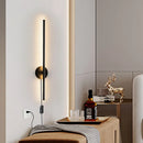 GobekUsa 360° Rotation LED Wall Lights for Sofa Background, Black Wall Sconce Fixtures