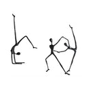 GobekUsa Black Metal Sports Figure Sculpture for Elegant Home Decor