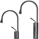 GobekUsa Brushed Gold Basin Faucet Hot Cold Black Sink Kitchen Swivel Water Crane