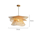 GobekUsa Bamboo Rattan Pendant Light Weaving Chandelier Wicker Lamp