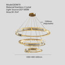 GobekUsa Crystal Gold Ring LED Chandelier for Minimalist Luxury Home Decor