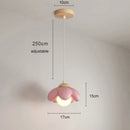 GobekUsa Cream Flower Pendant Light: Modern Nordic Styling Chandelier for Bedroom & Living Room