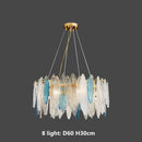 GobekUsa Gold Metal Chain LED Pendant Lights for Modern Luxury Living Room