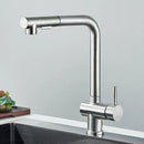 GobekUsa Black Gourmet Kitchen Faucet with Flexible Sprayer and Dual Nozzle
