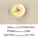 GobekUsa LED Wall Lamp with Clock for Home Indoor Lighting