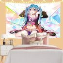 GobekUsa Kawaii Anime Girl Wall Tapestry for Cute Bedroom Decor