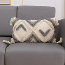 GobekUsa Lace Tassel Cushion Tufted Sofa Pillowcase for Office Chair Pad