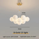 GobekUsa Bubble Ball LED Pendant Lights: Modern Chandelier for Living Dining Bedroom Office Decor