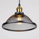 GobekUsa Black Iron Net-Cage Kitchen Pendant Light with LED for Bedroom & Living Room
