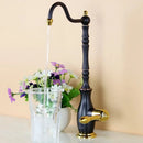 GobekUsa Gold Kitchen Sink Faucet Cold Water Tap 360° Rotating Drinking Faucet Solid Brass