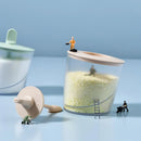 GobekUsa ABS Spice Jar Set with Spoon for Salt Sugar Pepper Powder