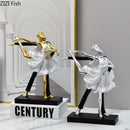 GobekUsa Golden Tango Dancer Couple Sculpture Home Decor Figurines
