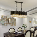 GobekUsa Black Crystal Ceiling Pendant Lights for Dining Table - Nordic Luxury Design