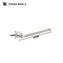 GobekUsa Brushed Nickel Stainless Steel Bathroom Hardware Set Towel Bar Ring Holder Robe Hook