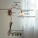 GobekUsa LED Wall Lamp Rotatable Glass Walnut Swing Arms Hallway Stair Light
