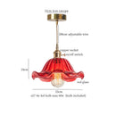 GobekUsa Green Brass Glass LED Pendant Light for Kitchen Cafe Bar Loft Decoration