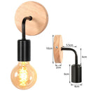 GobekUsa Industrial LED Wall Light Retro Loft Lamps E27 Iron Lampshade Sconce